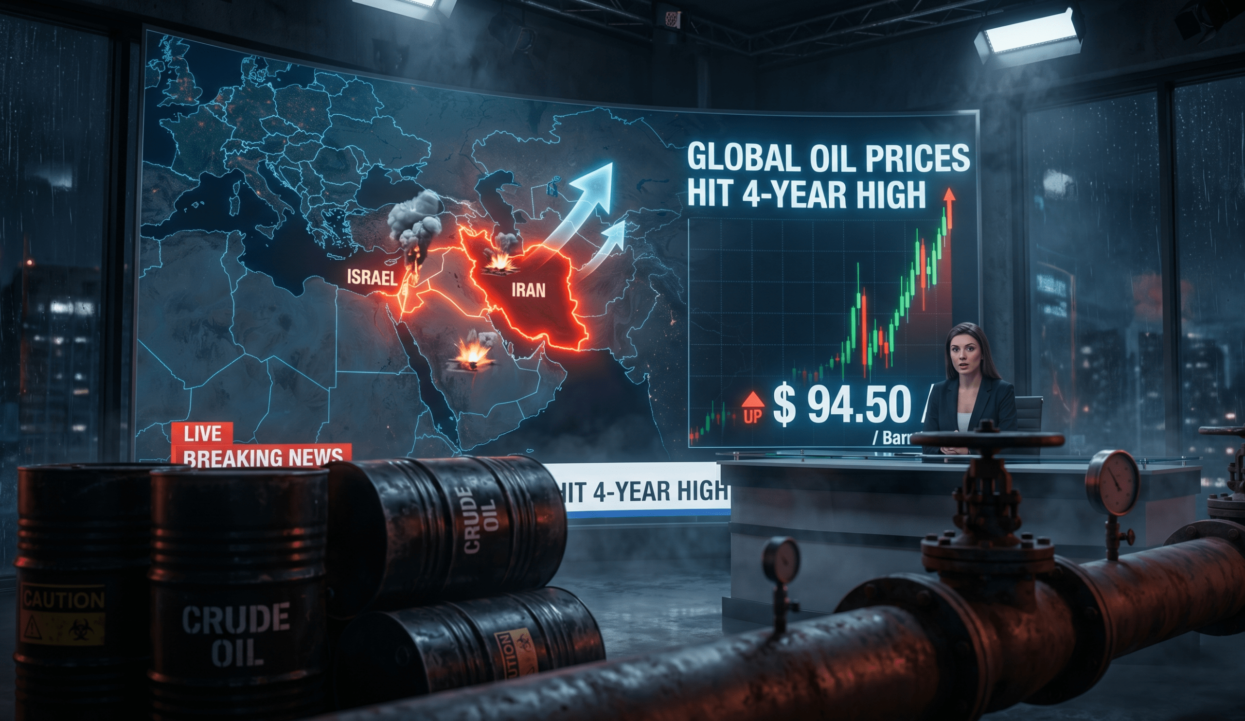 Iran-Israel Conflict Drives Oil Prices to Four-Year High Amid Escalating Middle East Tensions